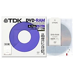 【クリックで詳細表示】2-3倍速対応 データ用DVD-RAMメディア (4.7GB・1枚) DRAM47Y4B1S