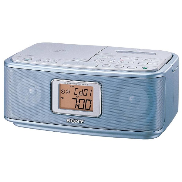 【クリックで詳細表示】ラジカセ(ラジオ＋CD＋カセットテープ) (ブルー)CFD-E501L