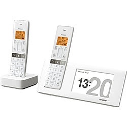 【クリックで詳細表示】【子機2台】デジタルコードレス留守番電話機 「インテリアホン」 JD-4C2CW-W(ホワイト系)