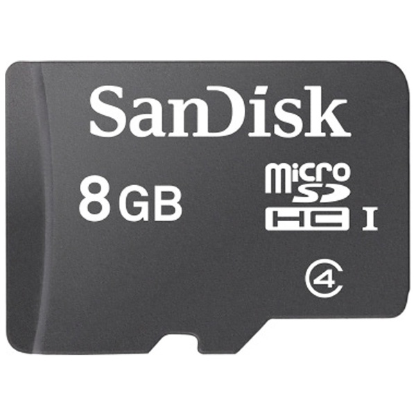 【クリックで詳細表示】8GB・Class4対応microSDHCカード(SDHC変換アダプタ付) SDSDQ-008G-J35U