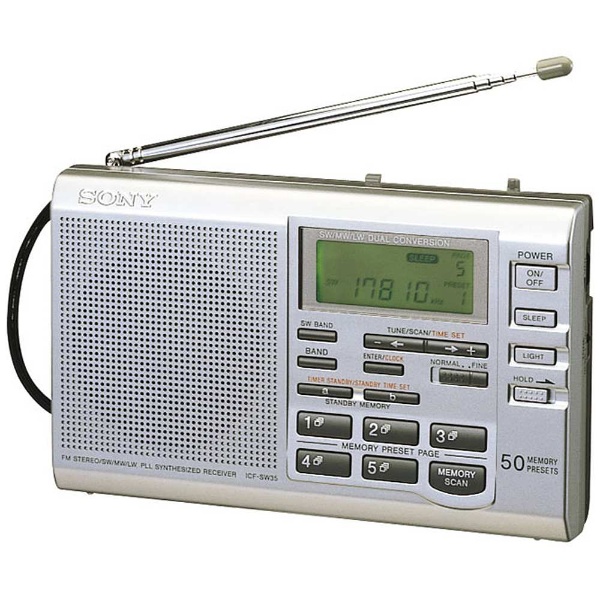 【クリックでお店のこの商品のページへ】【ワイドFM対応】FM/MW/SW(短波)/LW(長波) 携帯ラジオ ICF-SW35