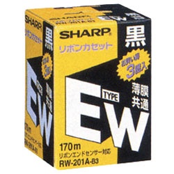 【クリックでお店のこの商品のページへ】タイプEWリボンカセット(黒・3個入) RW-201A-B3