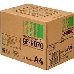 【クリックで詳細表示】リサイクルペーパー (A4・500枚×5冊) GF-R070