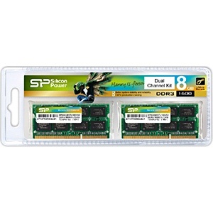 【クリックで詳細表示】DDR3 - 1600 204pin SO-DIMM (8GB 2枚組) SP016GBSTU160N22(ノートパソコン用) [増設メモリー]