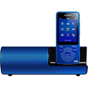 【クリックで詳細表示】スピーカー付属デジタルオーディオプレーヤー walkman(ブルー/4GB) NW-E083K L 【ワイドFM対応】