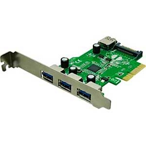 【クリックでお店のこの商品のページへ】USB3.0(4ポート)増設用 PCI Express x4ボード SPORT・QUATTRO (スポルト・クワトロ) SD-PE4U3E-3E1L