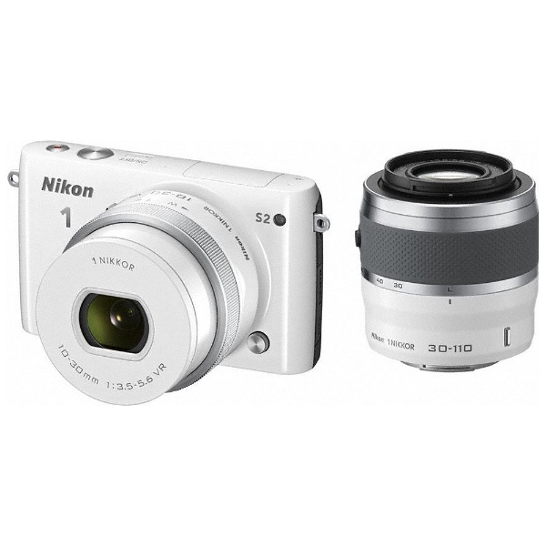 【クリックでお店のこの商品のページへ】Nikon1S2【ダブルズームキット】(ホワイト)/デジタル一眼
