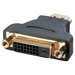 【クリックで詳細表示】HDMI・DVI変換アダプター(HDMIオス：DVIメス) BSHD08DA