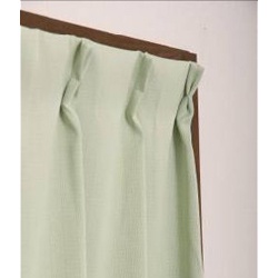 【クリックでお店のこの商品のページへ】2枚組 ドレープカーテン モイス(100×200cm/グリーン)