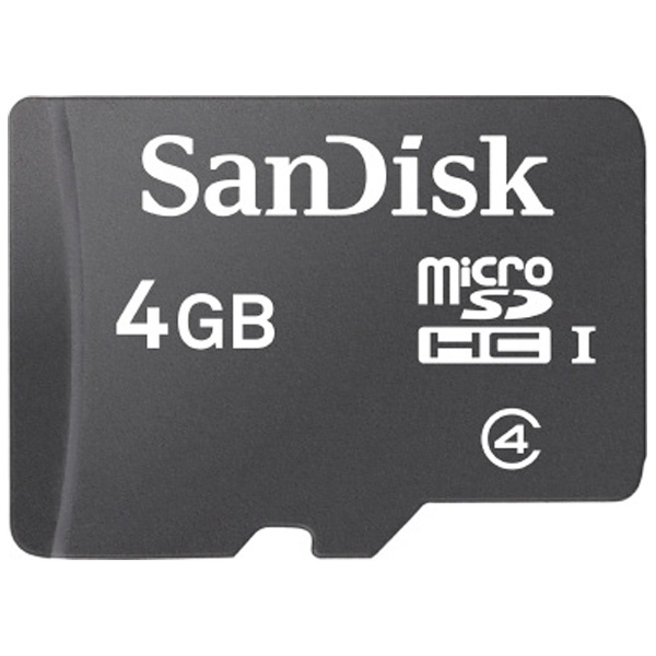 【クリックでお店のこの商品のページへ】4GB・Class4対応microSDHCカード(SDHC変換アダプタ付) SDSDQ-004G-J35U