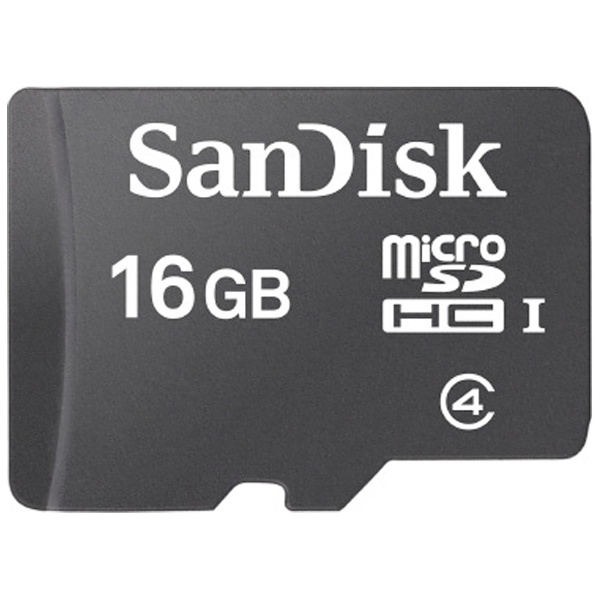 【クリックで詳細表示】16GB・Class4対応microSDHCカード(SDHC変換アダプタ付) SDSDQ-016G-J35U