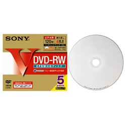【クリックで詳細表示】録画用DVD-RW 1-6倍速 5枚【インクジェットプリンタ対応】5DMW12HPS6