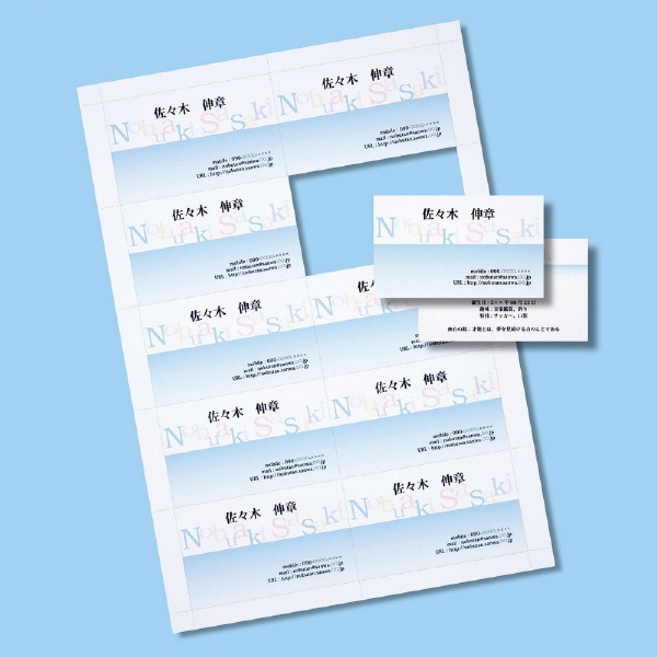 【クリックで詳細表示】〔インクジェット〕 インクジェット名刺カード 1000枚 (A4サイズ 10面×100シート・白) JP-MC09-1