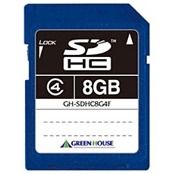 【クリックでお店のこの商品のページへ】8GB・Class4対応SDHCカード GH-SDHC8G4F