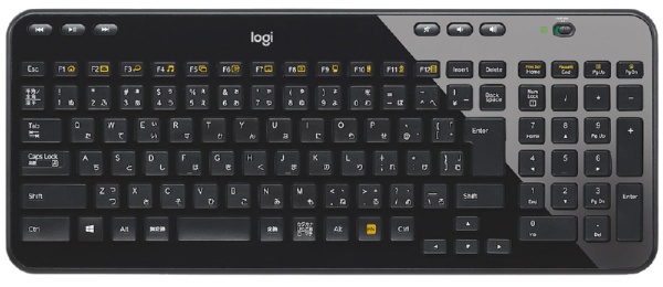 【クリックで詳細表示】ワイヤレスキーボード[2.4GHz・USB] 省スペースデザイン (ブラック) K360r