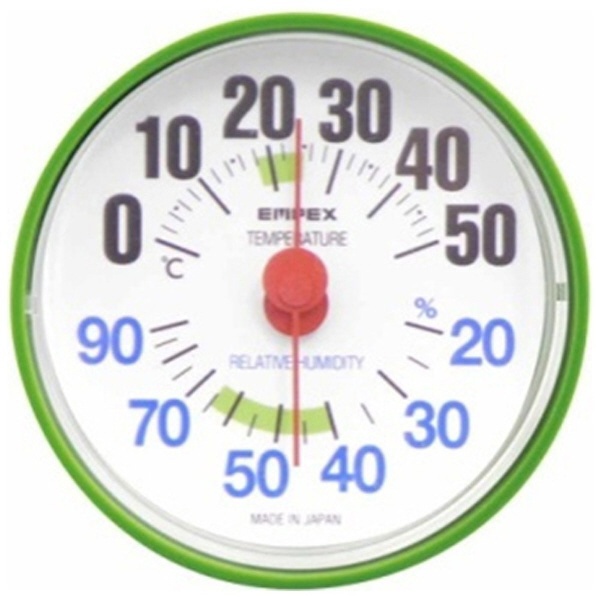 【クリックで詳細表示】温湿度計 「ルシード」 BC3653(フォレストグリーン)【ビックカメラグループオリジナル】