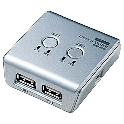 【クリックでお店のこの商品のページへ】USB2.0ハブ付手動切替器 (2回路) SW-US22H