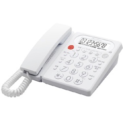 【クリックで詳細表示】【子機なし】留守番電話機 TF-V74-W(ホワイト)