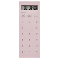 【クリックで詳細表示】電卓付バイブタイマー 「ディスティック」 CL-119PK ピンク