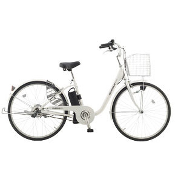 【クリックでお店のこの商品のページへ】26型 電動アシスト自転車 SUISUI(ホワイト) KH-DCY09