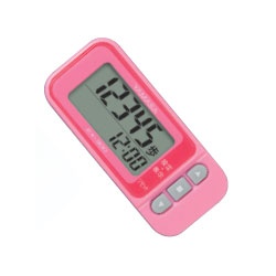 【クリックでお店のこの商品のページへ】歩数計 「らくらくまんぽ」 EX-300-P ピンク