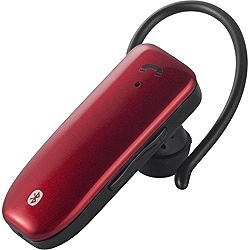 【クリックで詳細表示】スマートフォン対応[Bluetooth3.0] 片耳ヘッドセット USB充電ケーブル付 (レッド) BSHSBE21RD