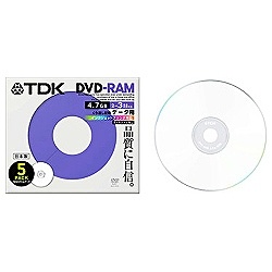 【クリックで詳細表示】2-3倍速対応 データ用DVD-RAMメディア (4.7GB・5枚) DRAM47PB5S
