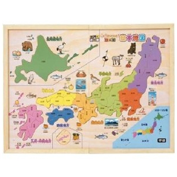 【クリックで詳細表示】木製シリーズ パズル日本地図