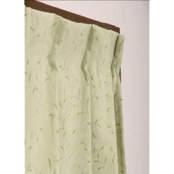 【クリックで詳細表示】2枚組 ドレープカーテン プチリーフ(100×200cm/グリーン)