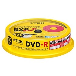 【クリックで詳細表示】1～16倍速対応 データ用DVD-Rメディア CPRM対応(4.7GB・10枚) DR47DALC10PS