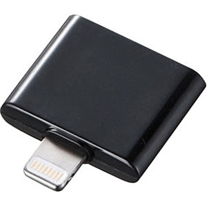【クリックで詳細表示】iPad / iPad mini / iPhone / iPod対応 変換アダプタ ブラック (micro USB → Lightning) MFi認証 AD-USBLT20BK