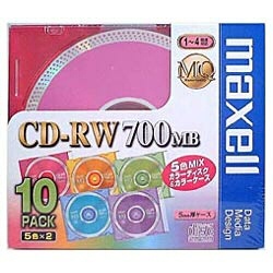 【クリックでお店のこの商品のページへ】1～4倍速対応 データ用CD-RWメディア (700MB・10枚) CDRW80MIX.1P10S