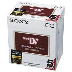 【クリックで詳細表示】5DVM63HD MiniDVテープ [63分 /5本]
