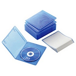【クリックでお店のこの商品のページへ】ブルーレイディスクケース (クリアブルー・1枚収納×10枚セット・スリムタイプ) CCD-BLUS110CBU