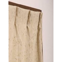 【クリックでお店のこの商品のページへ】2枚組 ドレープカーテン プチリーフ(100×200cm/ベージュ)