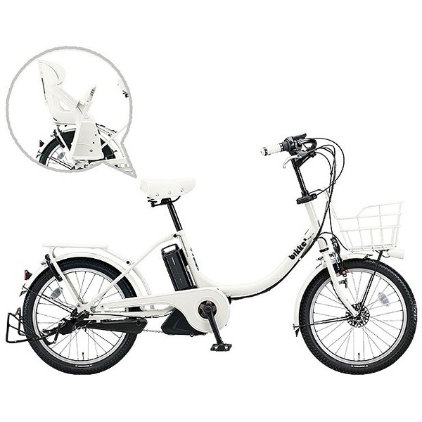 【クリックでお店のこの商品のページへ】20型 電動アシスト自転車 bikke 2 e(E.XBKホワイト/リヤチャイルドシート標準装備モデル) BK0C85【2015年モデル】