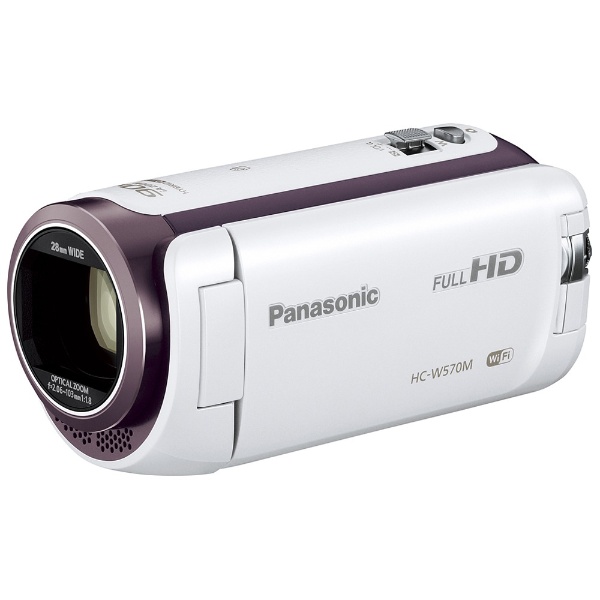 【クリックでお店のこの商品のページへ】SD対応 32GBメモリー内蔵フルハイビジョンビデオカメラ(ホワイト) HC-W570M-W
