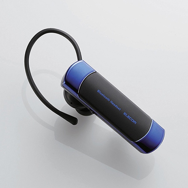 【クリックで詳細表示】スマートフォン対応[Bluetooth4.0] 片耳ヘッドセット USB充電ケーブル付 (ブルー) LBT-HS20MMPBU