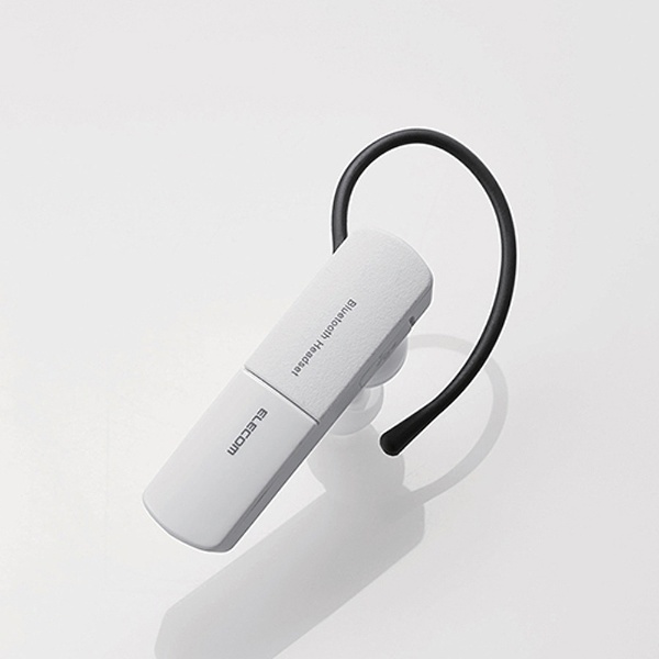 【クリックで詳細表示】スマートフォン対応[Bluetooth3.0] 片耳ヘッドセット USB充電ケーブル付 (ホワイト) LBT-HS10MPWH