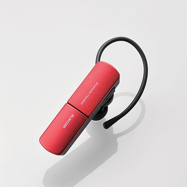【クリックで詳細表示】スマートフォン対応[Bluetooth3.0] 片耳ヘッドセット USB充電ケーブル付 (レッド) LBT-HS10MPRD