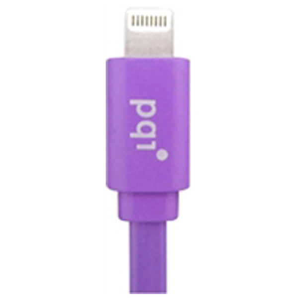 【クリックでお店のこの商品のページへ】iPad / iPad mini / iPhone / iPod対応 Lightning ⇔ USBケーブル 充電・転送 (0.9m・パープル) MFi認証 6PCS-008R0003A