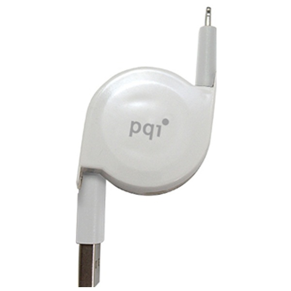 【クリックで詳細表示】iPad/iPad mini/iPhone/iPod対応 Lightning-USBケーブル 充電・転送 (リール～60cm・ホワイト) MFi認証 6PCI-008R0002A