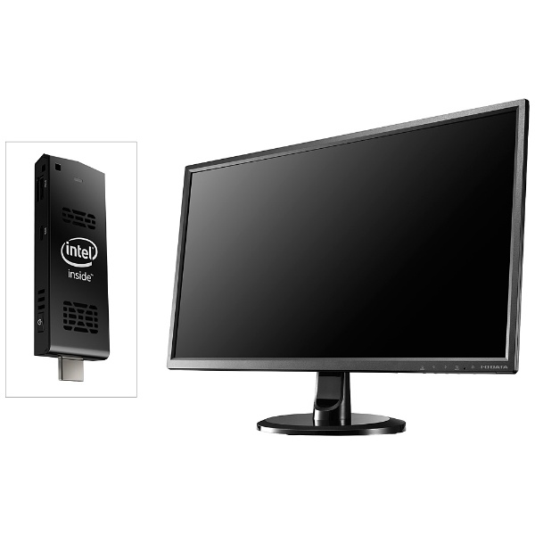 【クリックで詳細表示】スティック型パソコン インテル Compute Stick ＋液晶ディスプレイセット CSTK-32W/D (2015年モデル・ブラック)