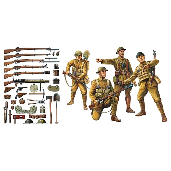 【クリックでお店のこの商品のページへ】1/35 ミリタリーコレクション WWI イギリス歩兵・小火器セット