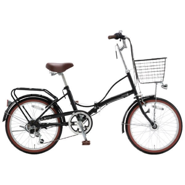 【クリックでお店のこの商品のページへ】20型 折りたたみ自転車 アスタリスク206II(ツヤケシブラック/6段変速) OCL206