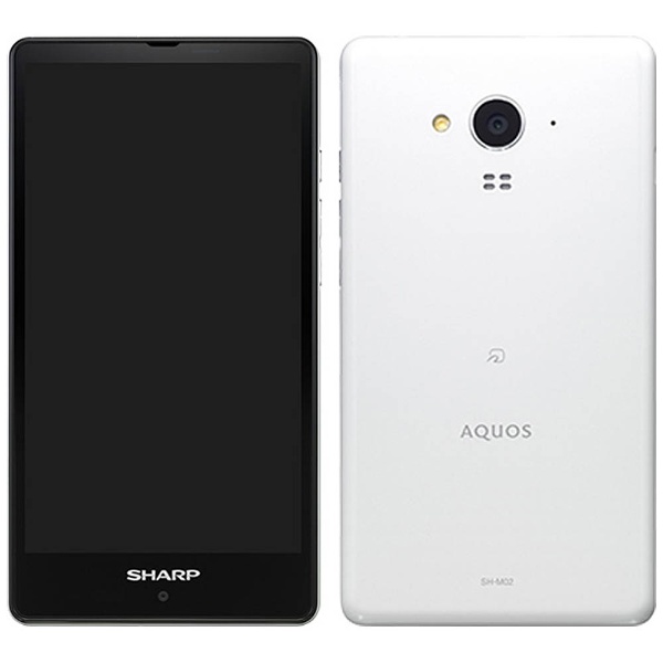 【クリックで詳細表示】SH-M02 ホワイト「AQUOS SH-M02」 Android 5.0・5型・メモリ/ストレージ：2GB/16GB nanoSIMx1 SIMフリースマートフォン