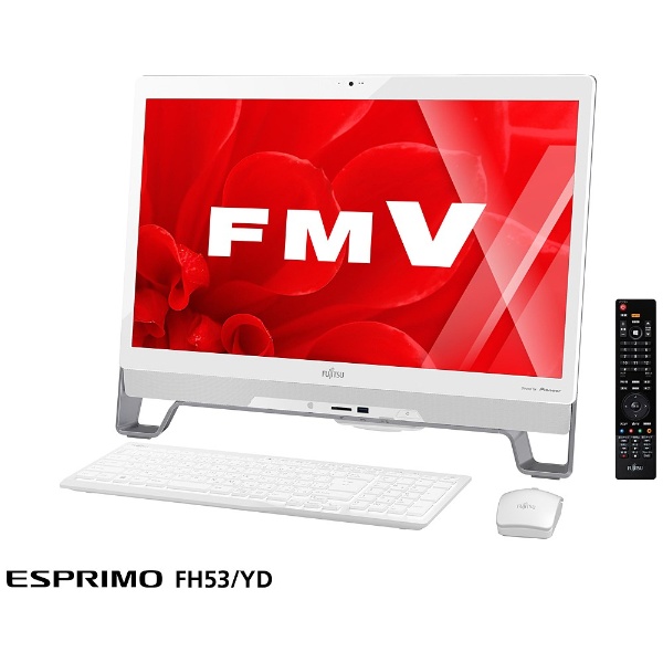 【クリックでお店のこの商品のページへ】23型デスクトップPC[TVチューナ・Office付き・Win10 Home・Celeron・HDD 1TB・メモリ 4GB] FMV ESPRIMO FH53/YD スノーホワイト FMVF53YDW (2016年 5月モデル) ・・・まとめて買うほどポイントアップ！対象商品★