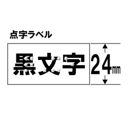 点字テープ TEPRA(テプラ) PROシリーズ 白 DS24K [黒文字 /24mm幅