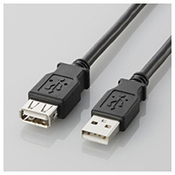 USB-A延長ケーブル [USB-A オス→メス USB-A /0.5m /USB2.0] ブラック