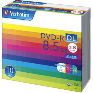 供数据使用的DVD-R白DHR85HP10V1[10张/8.5GB/喷墨打印机对应]